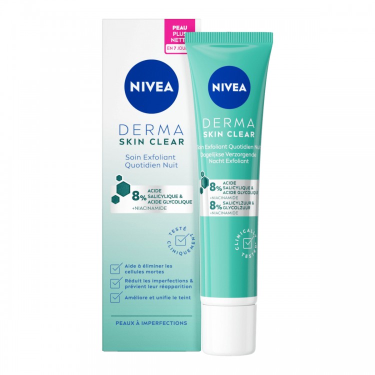 Nivea Derma Skin Clear Peeling Esfoliante De Noite